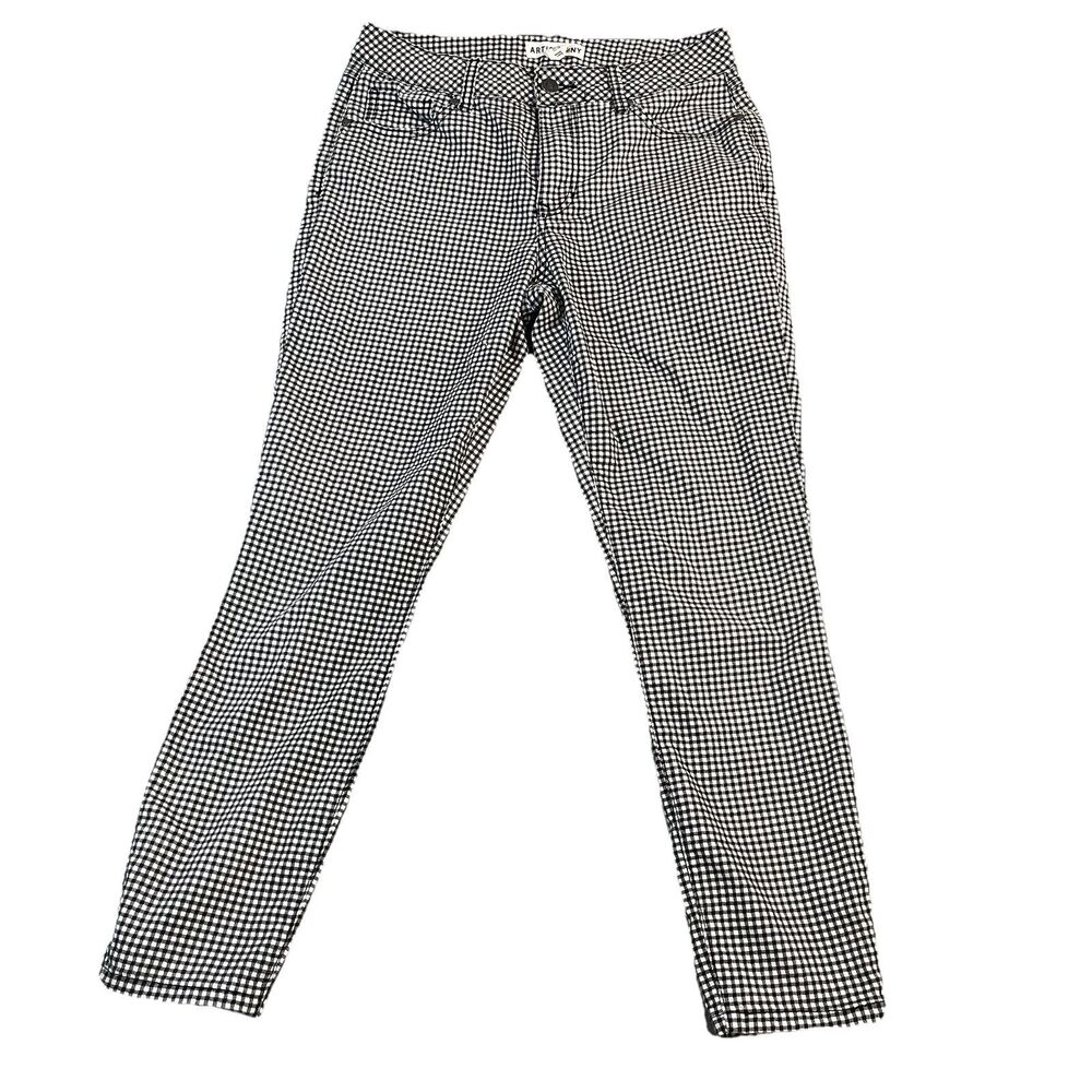 Artisan NY Black White Check Plaid Gingham Pants Womens Size 8